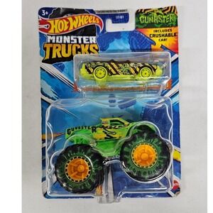 Hot Wheels Monster Trucks Gunkster Die-Cast Truck with Crushable Car GRH81